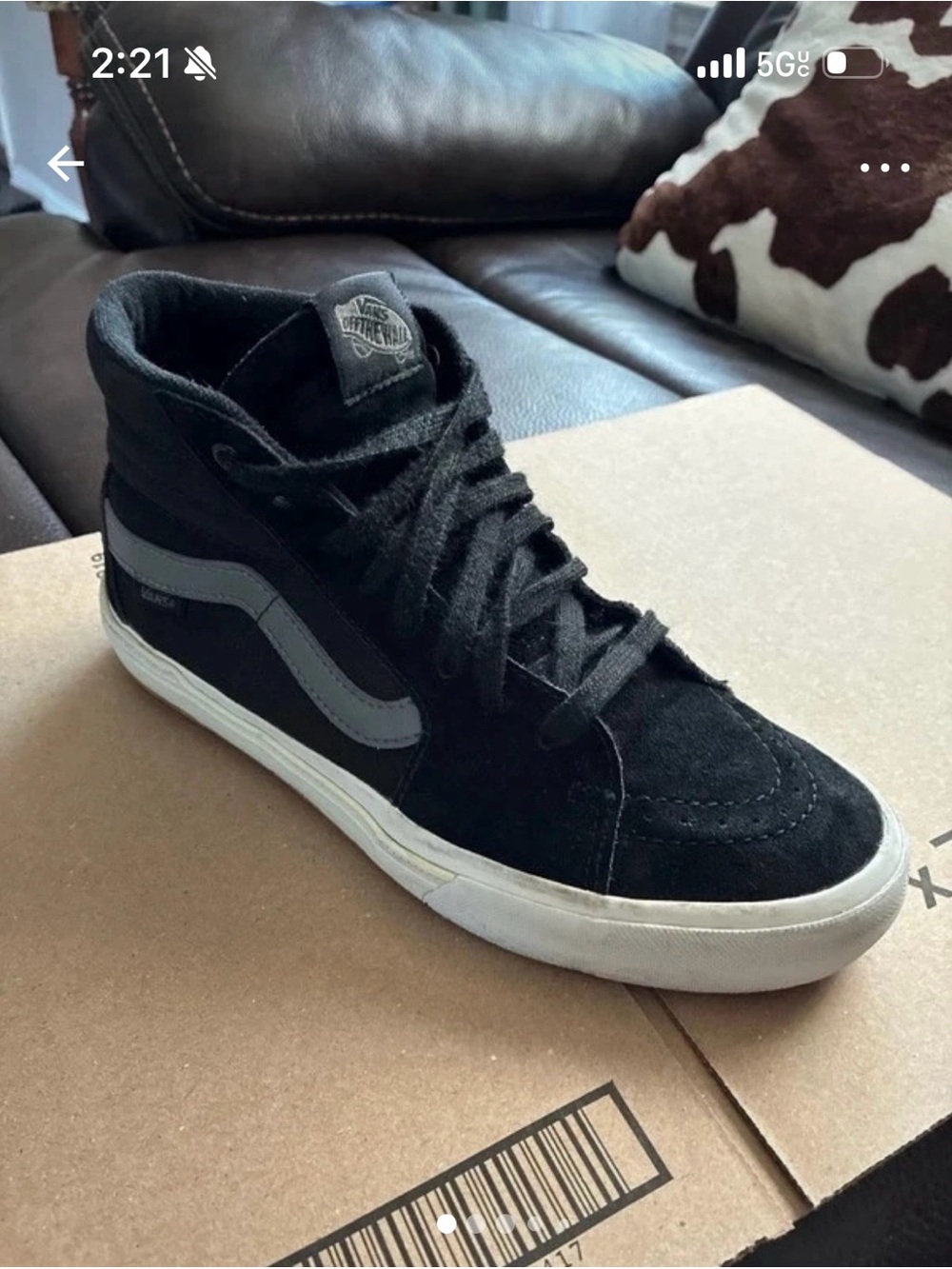 Vans Sk8-Hi Black Suede Mid-Top Sneakers